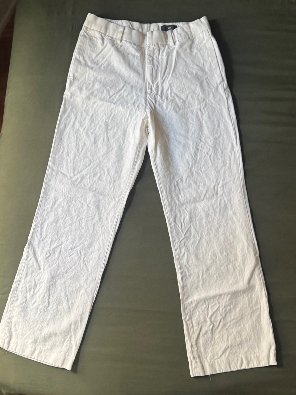 Men's White Linen Pants